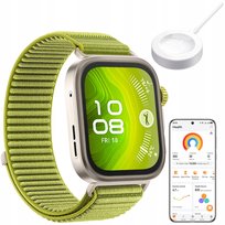 SMARTWATCH HUAWEI WATCH FIT 4 PRO ZIELONY EKG SZKŁO SZAFIROWE ROZMOWY GPS