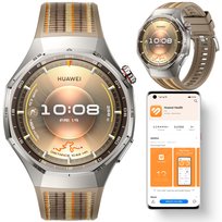 Smartwatch Huawei Watch GT 6 Pro 46mm Safari szafirowe szkło NFC brązowy