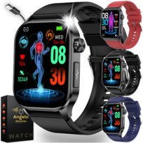 SMARTWATCH KARDIOWATCH POMIAR CUKRU EKG CIŚNIENIE ROZMOWY SZKŁO MENU PL
