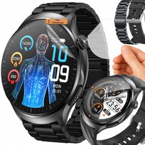 Smartwatch męski - Glukoza, EKG, Temperatura, Rozmowy, Paske i Bransoleta