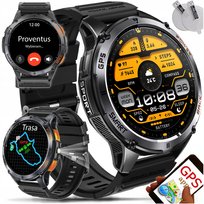 SMARTWATCH MĘSKI GPS WODOODPORNY ROZMOWY MENU PL SPORT SMART WATCH