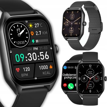 Smartwatch męski JG Smart czarny okrągły wykrywanie tętna - JG Smart