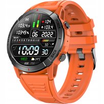 Smartwatch męski JG Smart Nx10 pomarańczowy okrągły wykrywanie tętna