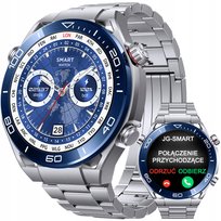 Smartwatch męski JG Smart S59 srebrny okrągły wykrywanie tętna