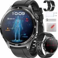 Smartwatch męski kardiowatch ciśnieniomierz ekg glukoza hrv menu pl 3 paski