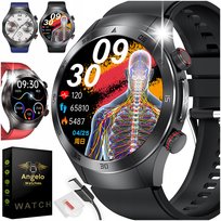 SMARTWATCH MĘSKI KARDIOWATCH POMIAR CUKRU EKG ROZMOWY MENU PL LASEROTERAPIA