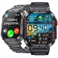 SMARTWATCH MĘSKI MILITARNY ROZMOWY WIELOFUNKCYJNY KARDIOWATCH EKG PL