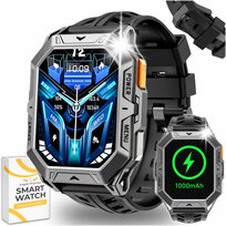 SMARTWATCH MĘSKI MILITARNY WODOODPORNY ROZMOWY MENU POLSKIE AMOLED 1000mAH