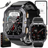 SMARTWATCH MĘSKI MILITARNY WODOODPORNY ROZMOWY POLSKIE MENU AMOLED SOLIDNY