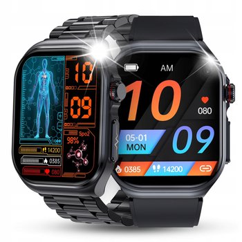 SMARTWATCH MĘSKI ZEGAREK EKG FUNKCJA POMIARU CUKRU AMOLED CIŚNIENIE ROZMOWY - JG Smart