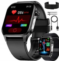 SMARTWATCH MĘSKI Zegarek EKG FUNKCJA POMIARU CUKRU CIŚNIENIOMIERZ ROZMOWY