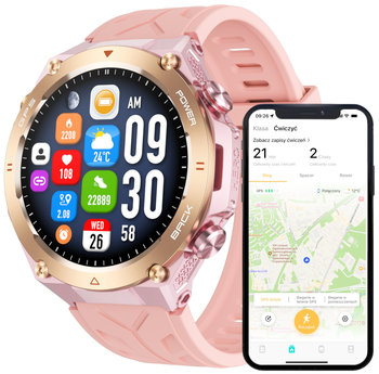 Smartwatch Męski Zegarek Funkcja Gps Rozmowy Ciśnienie 650Mah Smart Watch Android Iphone Ios 12 13 14 15 Pro Max Różowy - Wenom