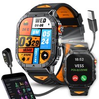 SMARTWATCH SPORTOWY POŁĄCZENIA BLUETOOTH WODOODPORNY POLSKIE MENU KWADRATOWY