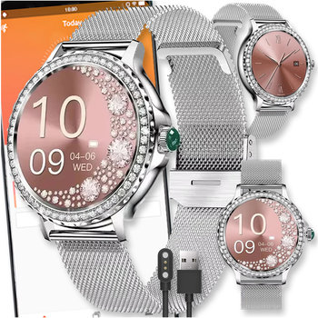 SMARTWATCH WATCH ZEGAREK AMOLED BLUETOOTH ROZMOWY MENU PL DAMSKI SMARTBAND NX19 - Active Band