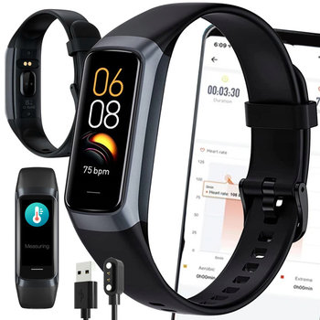 SMARTWATCH WATCH ZEGAREK CZARNY C60 Opaska FIT SMARTBAND Pulsometr iOS ANDROID AMOLED PULS 	 - Active Band
