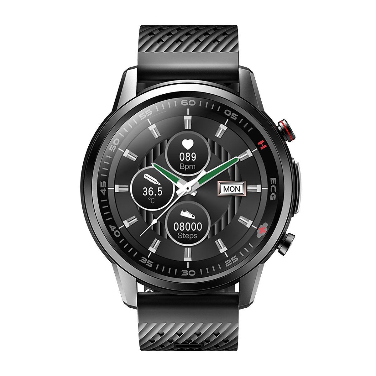 Zdjęcia - Smartwatche Watchmark Smartwatch, , Kardiowatch WF800, czarny 