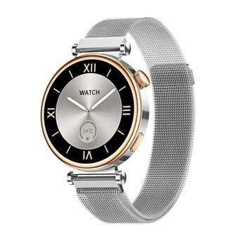 Smartwatch zegarek Bestphone BF2 srebrny z opaską milanese srebrną - Bestphone