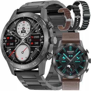 Smartwatch zegarek damski JG Smart Hk89 złoty okrągły wykrywanie tętna ciśnieniomierz - JG Smart