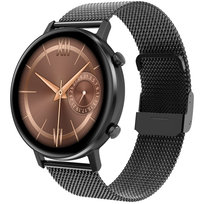 Smartwatch zegarek damski JG Smart srebrny okrągły wykrywanie tętna ciśnieniomierz ZeeTech