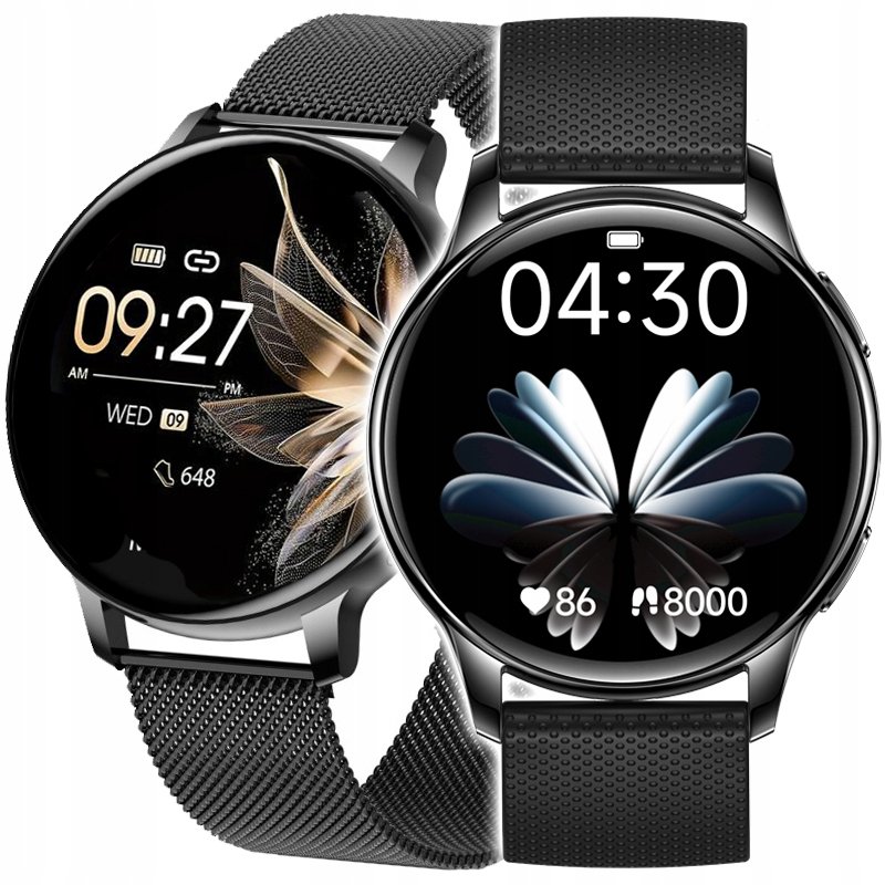 Smartwatch zegarek damski menu PL 300mah Amoled 2 Paski Bt 5.2 rozmowy ...