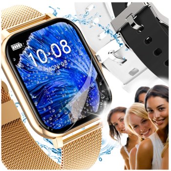 SMARTWATCH ZEGAREK DAMSKI POLSKIE MENU ROZMOWY CIŚNIENIE PULS SPORT ZDROWIE - inna (Inny)