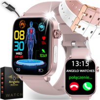 SMARTWATCH ZEGAREK DAMSKI POMIAR CUKRU GLUKOZA CIŚNIENIOMIERZ TĘTNO MENU PL