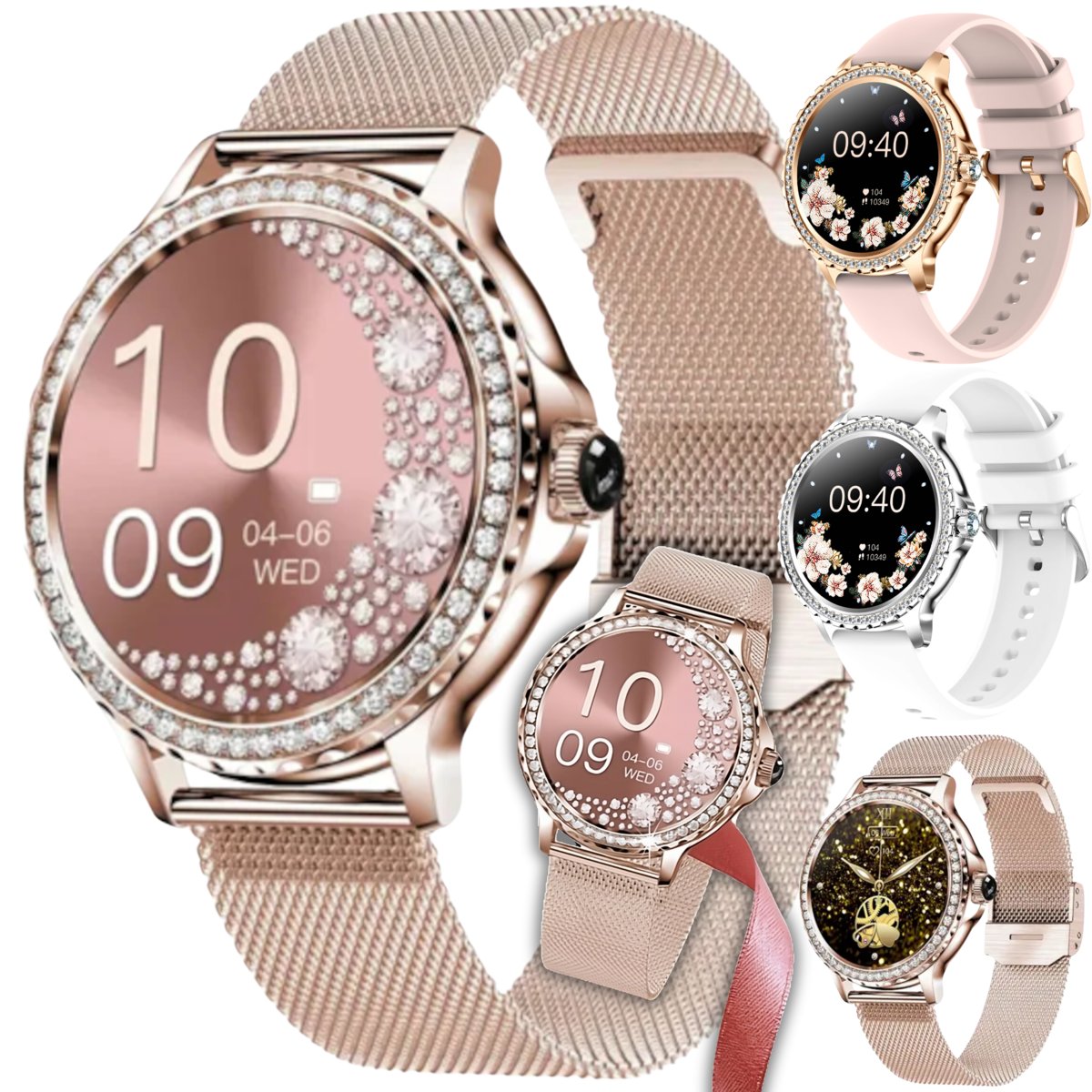 Фото - Смарт годинник Smart Watch Smartwatch Zegarek Damski Rozmowy Połączenia Puls Ciśnienie Kroki Menu Pl 
