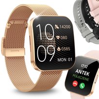 SMARTWATCH ZEGAREK DAMSKI ZAOKRĄGLONY EKRAN 3D MENU PL AMOLED + 4 PASKI