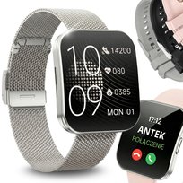 SMARTWATCH ZEGAREK DAMSKI ZAOKRĄGLONY EKRAN 3D MENU PL AMOLED + 4 PASKI
