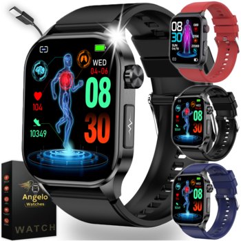 SMARTWATCH ZEGAREK KARDIOWATCH EKG Z FUNKCJĄ POMIARU CUKRU PULS CIŚNIENIE ROZMOWY MENU PL - Inny producent