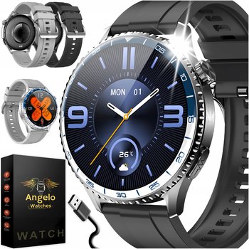 SMARTWATCH ZEGAREK KARDIOWATCH POMIAR CUKRU EKG HRV ROZMOWY PASKI MENU PL - Angelo Watches