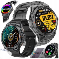 SMARTWATCH ZEGAREK MĘSKI AMOLED ROZMOWY POMIARY PULS SPORT WODOODPORNY PL