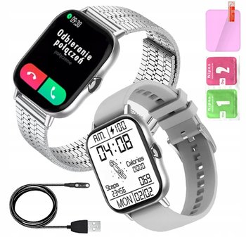 Smartwatch Zegarek Męski Damski Rozmowy Srebrny - DT NO.1