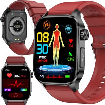 Smartwatch zegarek męski Ekg Glukoza Ciśnienie Temperatura rozmowy menu PL JG Smart - JG-SMART