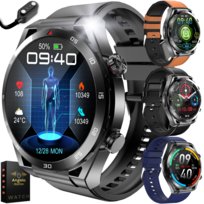 SMARTWATCH ZEGAREK MĘSKI Z FUNKCJĄ POMIARU CUKRU EKG GLUKOZA MENU POLSKIE