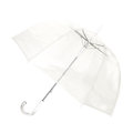 Smati. Długi parasol przezroczysty kopuła, biała rączka, UBUL0076  - Smati