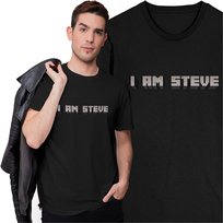 Śmieszna Koszulka I Am Steve Minecraft dla Gracza Gry Film Prezent