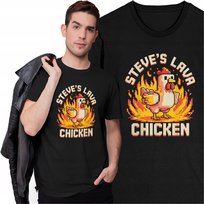 Śmieszna Koszulka Steve's Lava Chicken Pixel Minecraft dla Gracza Gry Film