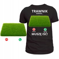 ŚMIESZNA KOSZULKA ŚWIETNY NADRUK TRAWNIK DZWONI MUSZĘ IŚĆ HIT PREZENT L Szumila