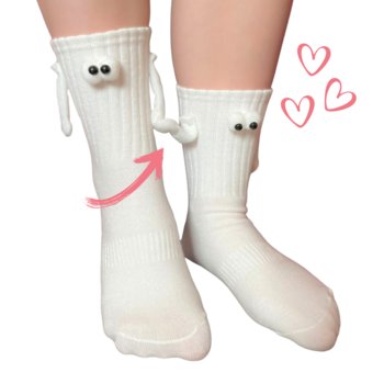 Śmieszne Skarpetki Skarpety Rączki Magnetyczne Prezent Damskie Męskie Białe - COLDI