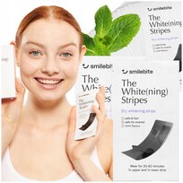Smile bite białe zęby PASKI WYBIELAJĄCE BEZPIECZNE SMILEBITE zestaw 28 SZT