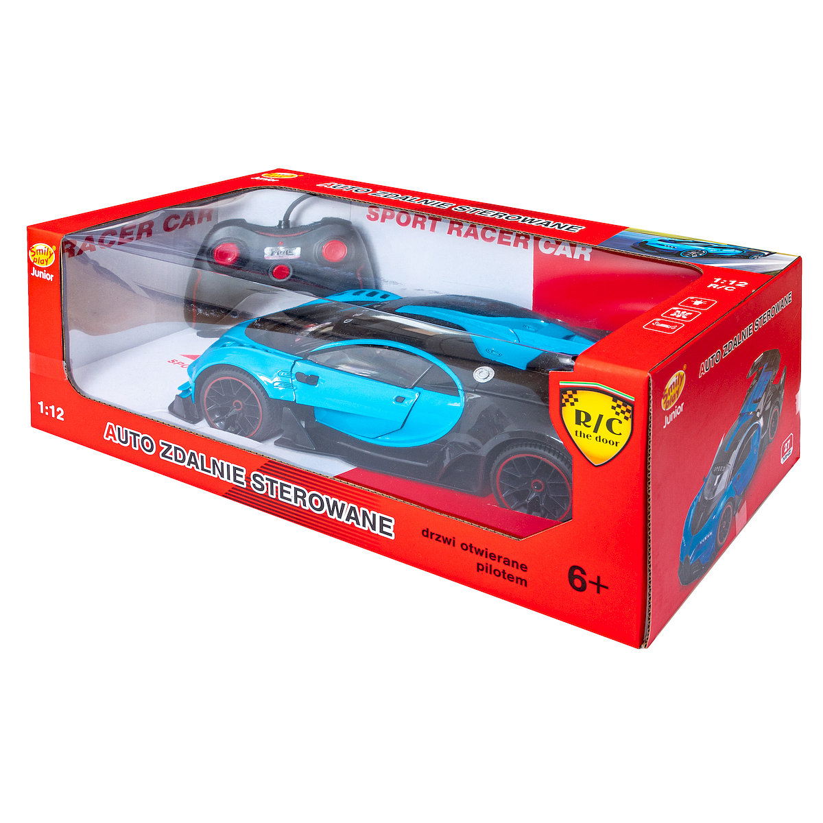 Smily Play, Auto z ładowarką R/C, Niebieskie, 1/12 Smily Play Sklep