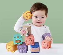 SMILY PLAY, Miękkie Klocki Sensoryczne 12 Szt. 1/50 Smily Play