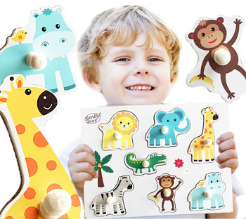SMILY PLAY Układanka drewniana zoo puzzle Montessori SPW83801 - Smily Play