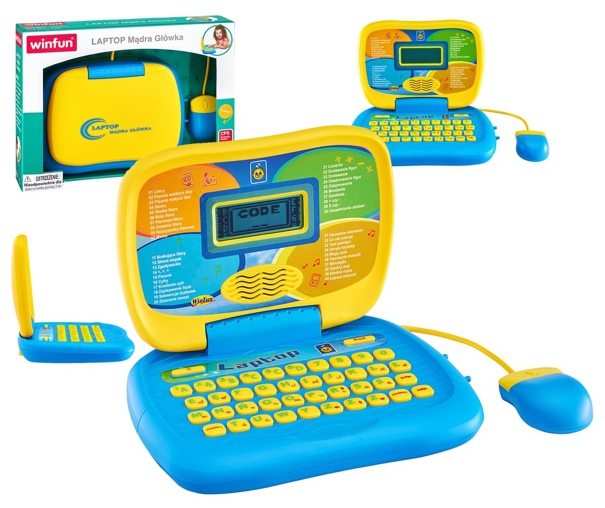 Smily Play, zabawka edukacyjna Mały laptop edukacyjny Mądra Główka
