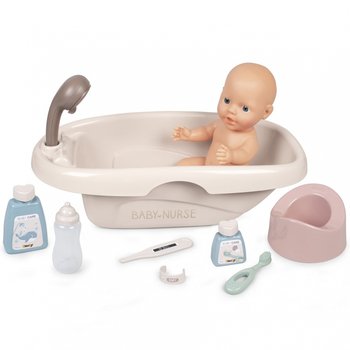 SMOBY Baby Nurse Zestaw Do Kąpieli dla Lalki Wanienka + Akcesoria - Smoby