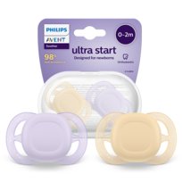 Smoczek Ultra Start PHILIPS AVENT SCF075/01, 2 szt. - 0-2 m Ortodontyczny silikonowy bez BPA etui do sterylizacji noworodek