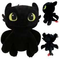 Smok Maskotka SZCZERBATEK PLUSZAK MIŚ JAK WYTRESOWAĆ SMOKA CZARNY 30 cm