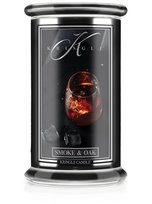 Smoke & Oak  - Kringle Candle - Duża Świeca Zapachowa 2 Knoty (624G)
