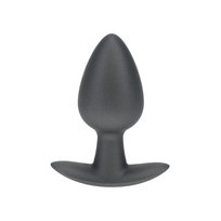 Smooth Silicone Anal Plug - Medium - 3.1 / 7,9 cm - Gunmetal SHOT